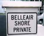 Belleair Shore Florida Sign