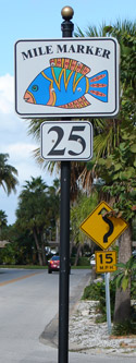 Gulf Boulevard Mile Markers on Tampa Bay Gulf Beaches